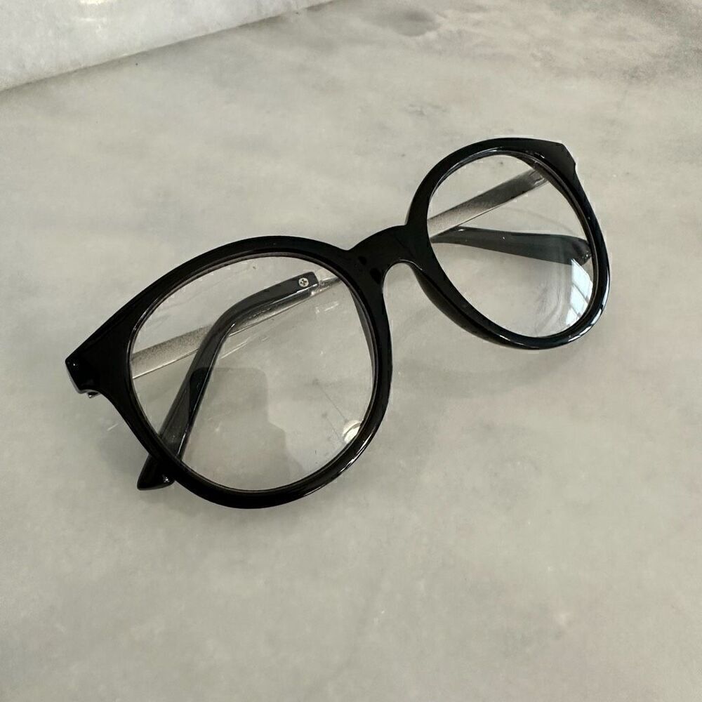 Ann Taylor Vintage-Inspired Black Frames Glasses Clear Non Prescription Lenses